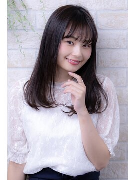 ヘアーアートシフォン 池袋西口店(Hair art chiffon) ハイライト濡れ髪レイヤーミディアムニュアンスカラーシアカラー
