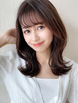 シルクレイ 吉祥寺店(Silk-lei) フェザーバング大人かわいいテラコッタベージュ20代30代/吉祥寺