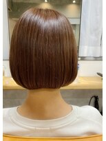 ヘアデザイン アネーロ(hair design anello) ミニボブ　ピンクベージュ