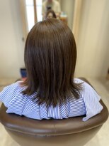 ヘアサロンアンドヘアメイクディー(hair salon hair make D)&nbsp;仙台D　外ハネイヤリングカラー×切りっぱなしボブ×耳かけstyle