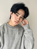 シスタ(SISTA)&nbsp;【SiSTA】田中黒髪束感前下がりセンターパートニュアンスパーマ