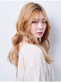 【UNIX港北店】ヘーゼルラテウェーブ#ケアブリーチ#金髪