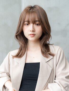 オースティン 流山おおたかの森(AUSTIN) 大人かわいい前髪セシルカットココアブラウンフリンジウェーブ
