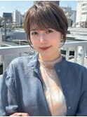 ショートボブ髪型30代40代50代前髪あり前髪なし【橋本】