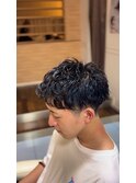 横浜メンズパーマシャドウパーマ韓国マッシュショート
