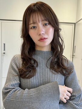 ロンドネートゥル 新潟(Lond naitre) 韓国式レイヤーカット×ウェーブ×ベージュカラー