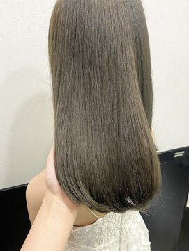 ラグナ(LAGUNA) 【オリーブベージュ/ロング/ダブルカラー/20代】