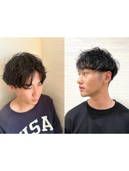 メンズカットが得意なスタイリストが担当！メンズに特化した技術で、扱いやすく再現性の高いスタイルに。