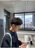 アップバング　ピンパーマ