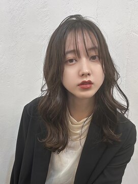 ファルベ(Farbe) くびれ アプリコットオレンジ 夏のヘアアレンジハイライトカラー