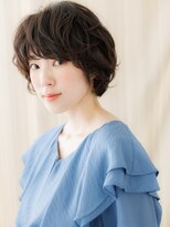 カバーヘア ブリス 大宮西口(COVER HAIR bliss)&nbsp;グレージュ抜け感ウェーブパーマフェザーショートZ大宮30代40代