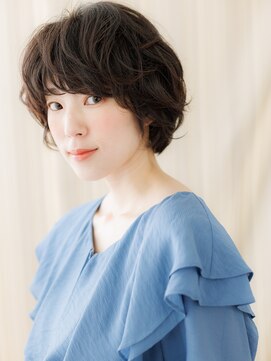 カバーヘア ブリス 大宮西口(COVER HAIR bliss) グレージュ抜け感ウェーブパーマフェザーショートZ大宮30代40代