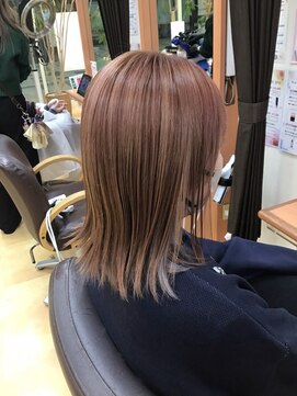 ヒラトヤ 肴町店 20代30代40代シースルーバング×ピンクブラウン×インナーカラー