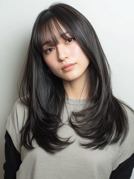 アイズニューヨークプレミアムトヤマ(I's New York PREMIUM TOYAMA) 巻ける縮毛矯正/レイヤーカット/透明感ダークブラウン