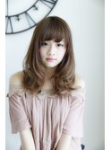 大人可愛い ベージュカラー ロング
