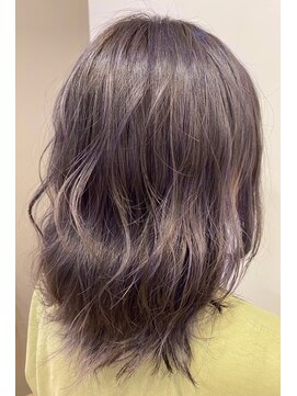 ジーナ 札幌(Zina) 【Zina SAPPORO】ラベンダーアッシュゆるふわミディ