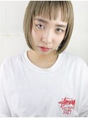 ブリーチ×ボブ×ミルクティーベージュ【並木坂/ 上通り】