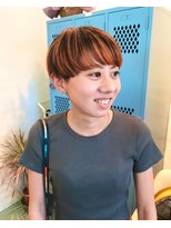 イムヘアー(Yim.hair) マッシュ×オレンジハイライト