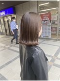 ロブ/グレージュカラー/地毛風酸性ストレート