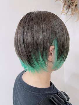 ダンクレスト(Daan Crest) 【インナーカラー】×【ネオングリーン】