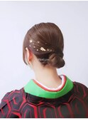 ★和装だとこんな感じ!! タイトお団子アップヘアアレンジ