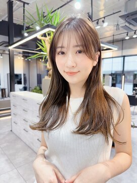ファンナギンザ(FaNNa ginza) シースルーバングヘルシーロングヘア/ことりベージュ