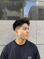 レンゲン(LENGEN)&nbsp;束感刈り上げビジネス七三ツーブロックアップバング１１１２