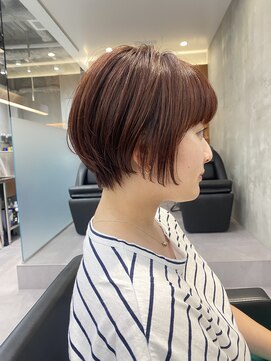 ベンジー 蔵前ii店(benji) 大人可愛い丸みショートボブ×柔らかい暖色カラー◎蔵前