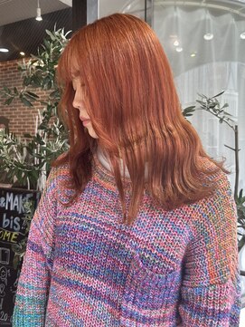 ヘアーアンドメイク ビス(HAIR&MAKE bis) 0.5bleach～◎オレンジカラー【唐木彩華】