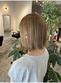 ハイトーン 切りっぱなしボブ
