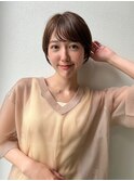 小顔ヘア/マッシュショート/ハイトーンカラー/縮毛矯正[池袋駅]