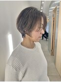 デザインカラー/レイヤーカット/ウェットヘア/オリーブベージュ