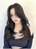 【juu./星ヶ丘】navy greige×韓国くびれロング