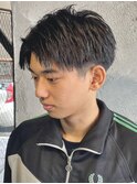 メンズショートアップバングツイストスパイラルパーマ群馬高崎
