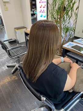 美容室 フォーリア Foglia 【Foglia坪来】オリーブグレージュ×インナーミルクティー