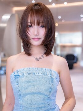 ドリップ バイ ハバナ 原宿(driP. by HAVANA) 20代30代ミディアム顔周りレイヤーカット髪質改善ストレート
