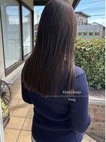 パル バイ ラベスト(Pal by lovest) カーキベージュ×ツヤロング