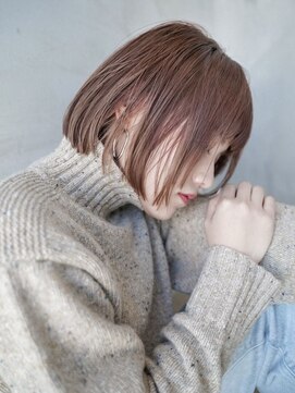 ギークス(GEEKS) 【GEEKS渋谷】レイヤーボブ/ショコラピンク/冬カラー/伸ばしかけ