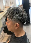 シルバーメッシュ×ツイスパフェード