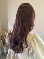 ロルド シェリ(Rold Cheri)&nbsp;艶感ピンクブラウン×ゆるウェーブロング