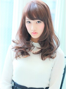 びゃんびゃん 江端店 くびれヘア/アプリコットオレンジ/ハイライトカラー/レイヤー