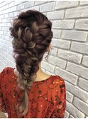 パーティダウンスタイルヘアセット