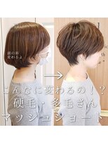 ロンドプロフィール 浦和(Lond profil)&nbsp;ボブカーキグレージュマッシュショート大人フェザーバング