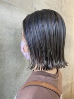 セル(CELL)&nbsp;外ハネボブ　ケアカラー　オリーブアッシュ