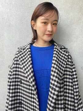 ラボヌールヘアーグレース 門前仲町店(La Bonheur hair grace) くびれヘア/ぷつっとボブ/メルティーカラー/流し前髪