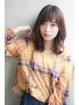 アドレバイハピネス(ADORE by happiness)&nbsp;くすみショコラベージュ　ミディアムボブルフシルエット20代30代