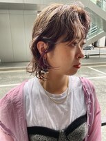 ブリーチパーマ　アネモネブルー