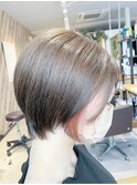 黒髪/グレーベージュ/レイヤーロング/前髪パーマ[京成金町]