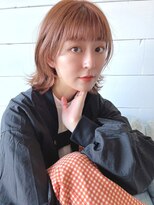 アエレ アヴェダ ゆめが丘ソラトス店(aere AVEDA)&nbsp;ブリーチなしオレンジカラー×くびれショート[ゆめが丘]