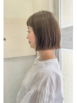 キャンバス バイ ネオリーブ 横浜西口(Canvas by neo.)&nbsp;ナチュラルハイライト　ミニボブ　ベージュ　【miku】